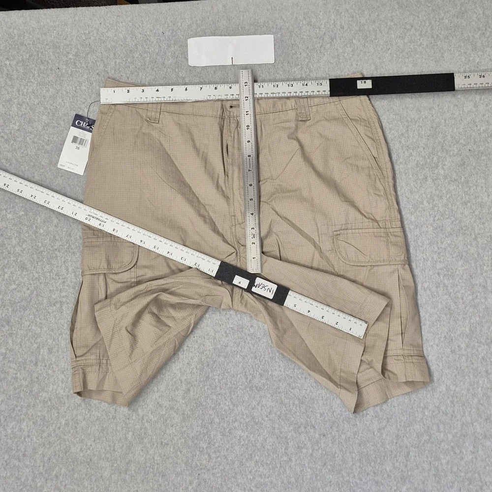 Chaps Men Shorts 36 Hudson Tan Cargo Ripstop 9